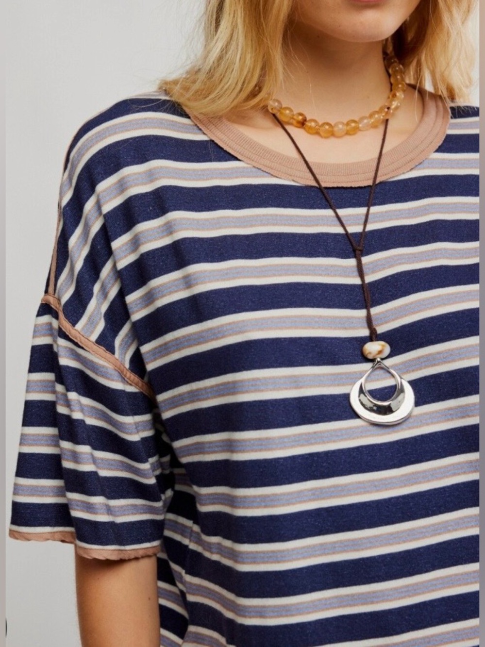 NWT Free People We The Free Clean Rugby T-Shirt Size L